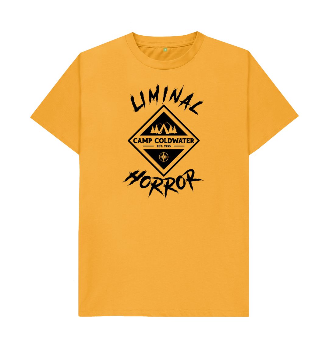 Mustard Camp Coldwater Black Logo on Solid Colored Shirt