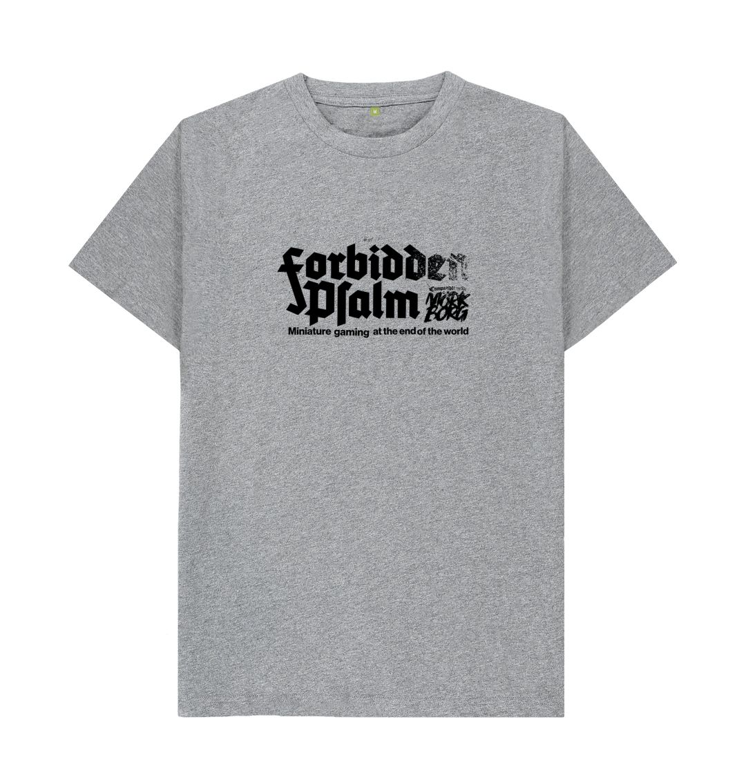 Athletic Grey Forbidden Psalm Logo Standard Fit Shirt on Light Colors