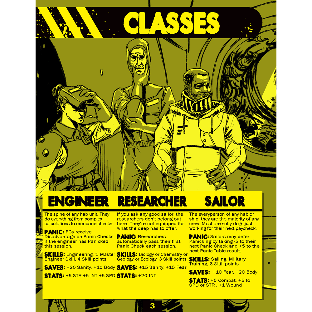 Dive Bundle (compatible with Mothership Sci-Fi Horror RPG)