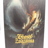 Book titled 'The Ghosts of Zolazanna Mountain' with a dragon illustration on the cover.