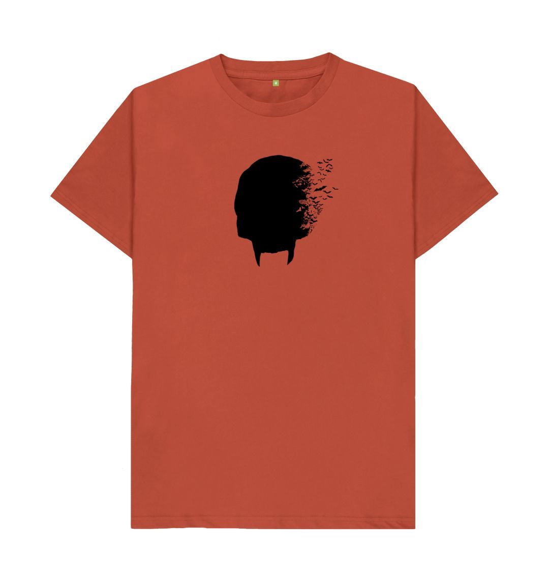 Rust Dread Nights Skull Relaxed Fit Shirt on Light Colors