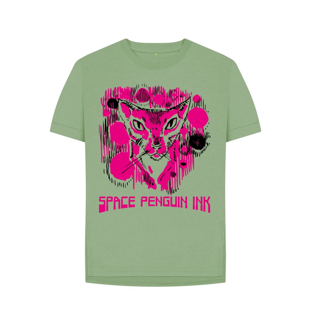 Sage Itty Bitty Magenta Womens Shirt