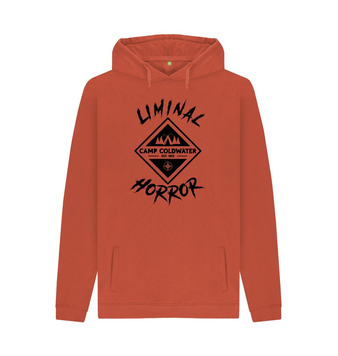 Rust Camp Coldwater Black Logo on Light Colored Hoodie