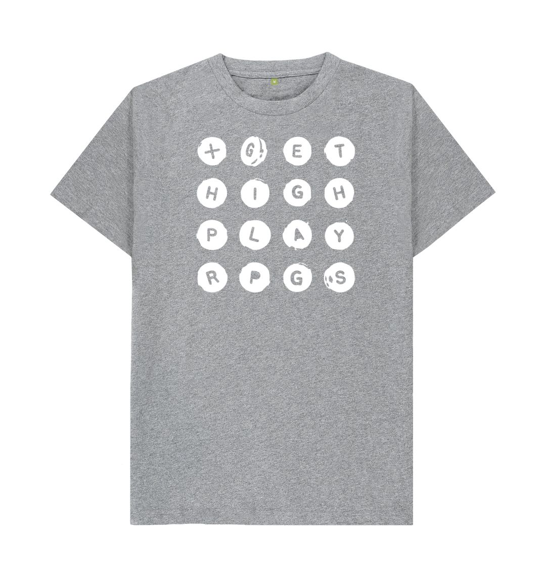 Athletic Grey Get High Play RPGs Logo Shirt