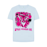 Sky Blue Itty Bitty Magenta Womens Shirt