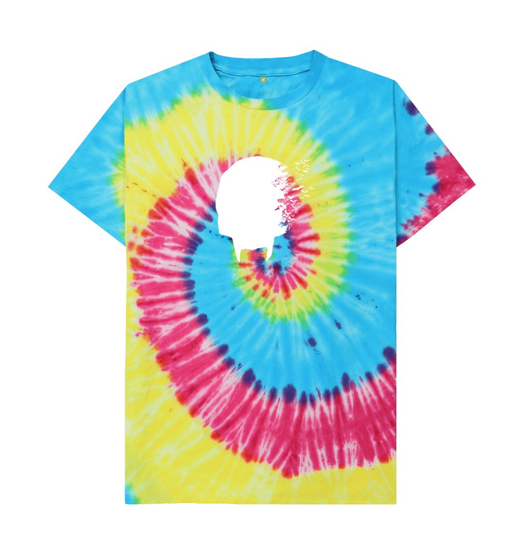 Tie Dye Dread Nights Skull on Dark Colors