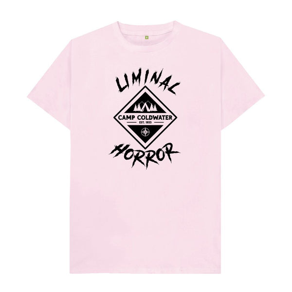 Pink Camp Coldwater Black Logo on Solid Colored Shirt