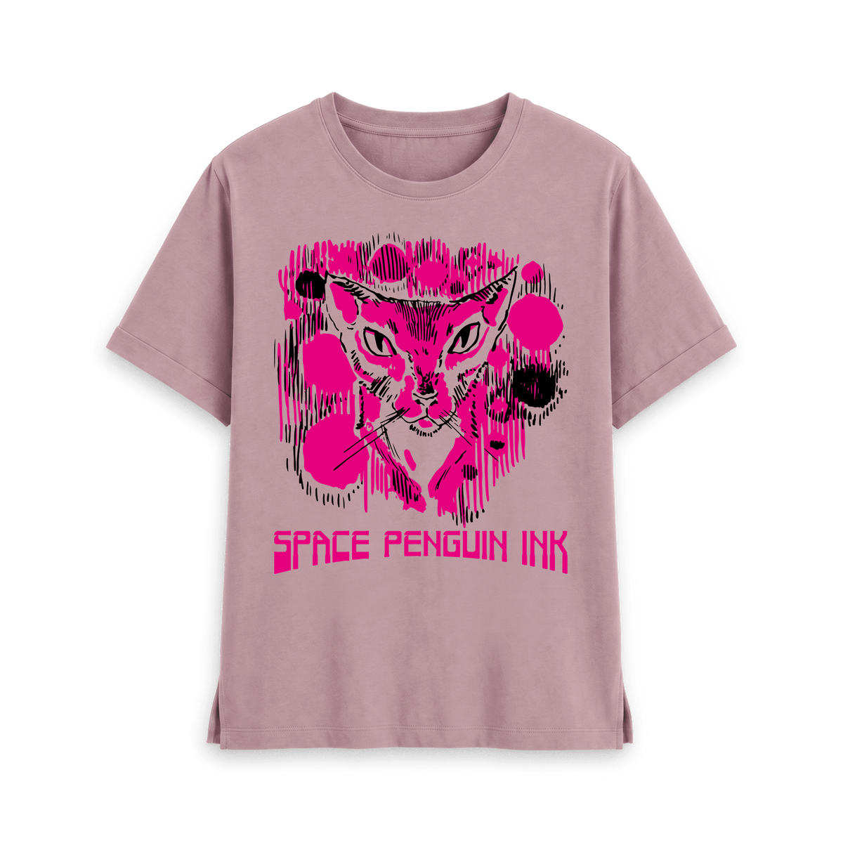 Mauve Printed T-shirt Front