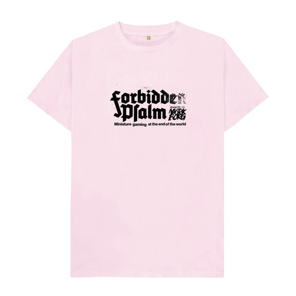 Pink Forbidden Psalm Logo Standard Fit Shirt on Light Colors