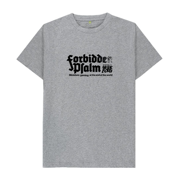 Athletic Grey Forbidden Psalm Logo Standard Fit Shirt on Light Colors