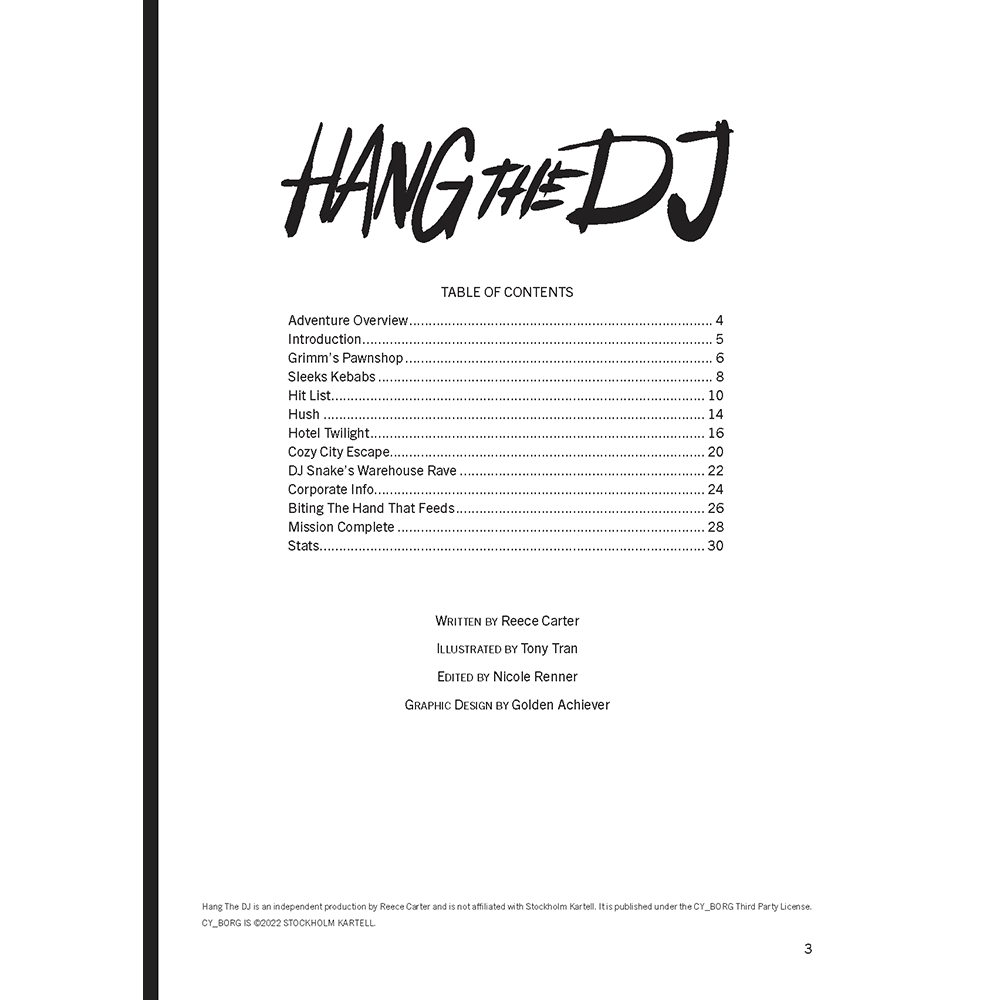 Hang the DJ (compatible with CY_BORG and MÖRK BORG RPG)
