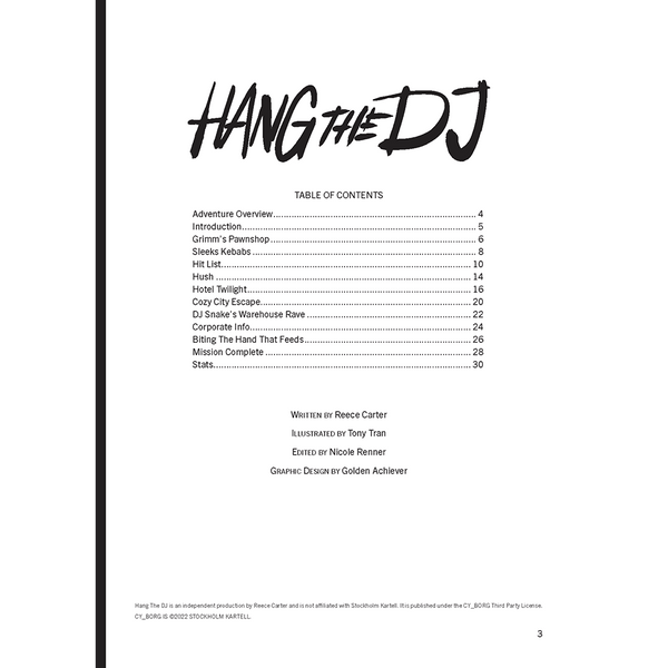 Hang the DJ (compatible with CY_BORG and MÖRK BORG RPG)