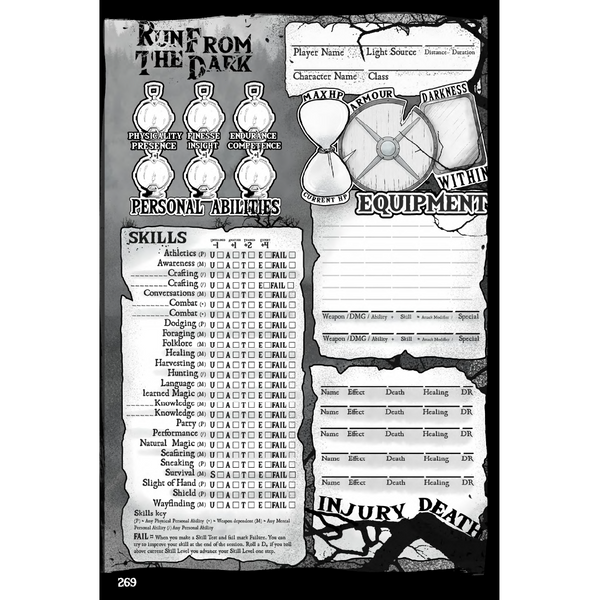 Run From The Dark (compatible with Forbidden Psalm and MÖRK BORG RPG)