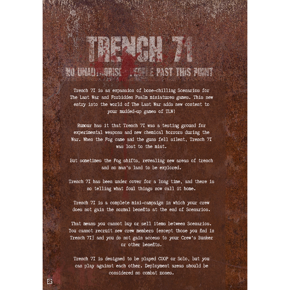 Trench 71 (Forbidden Psalm Monthly #10, compatible with MÖRK BORG RPG)