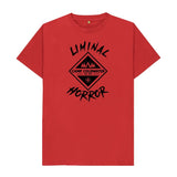 Red Camp Coldwater Black Logo on Solid Colored Shirt