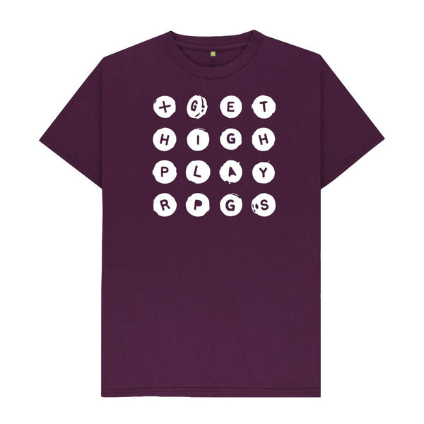 Purple Get High Play RPGs Logo Shirt