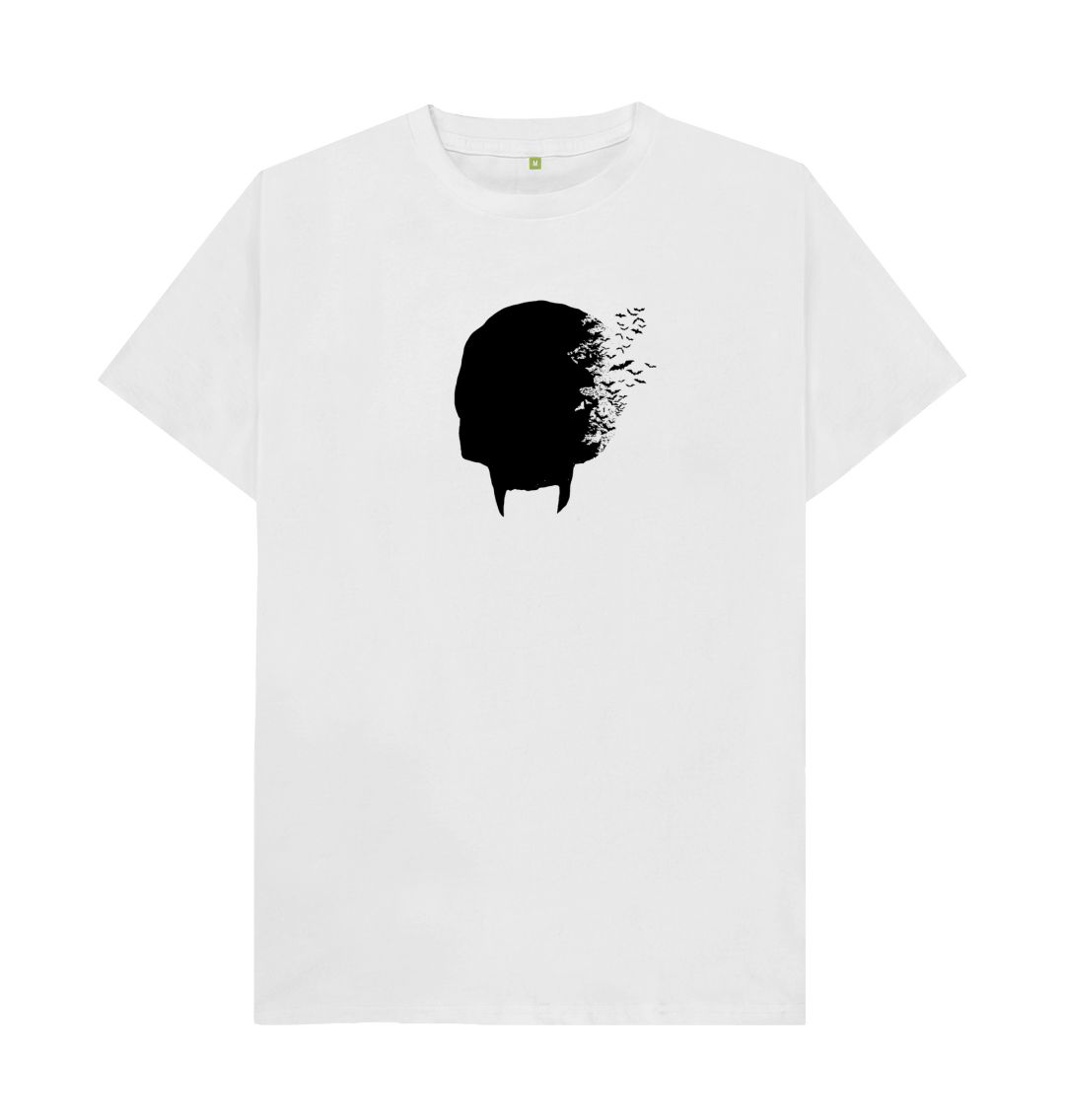 White Dread Nights Skull Relaxed Fit Shirt on Light Colors