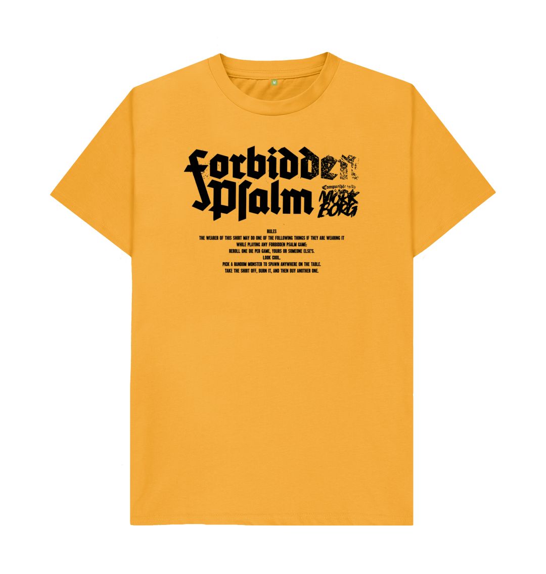Mustard Forbidden Psalm Pay to Win Standard Cut Shirt on Light Colors