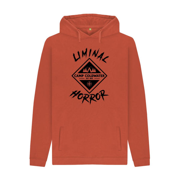 Rust Camp Coldwater Black Logo on Light Colored Hoodie