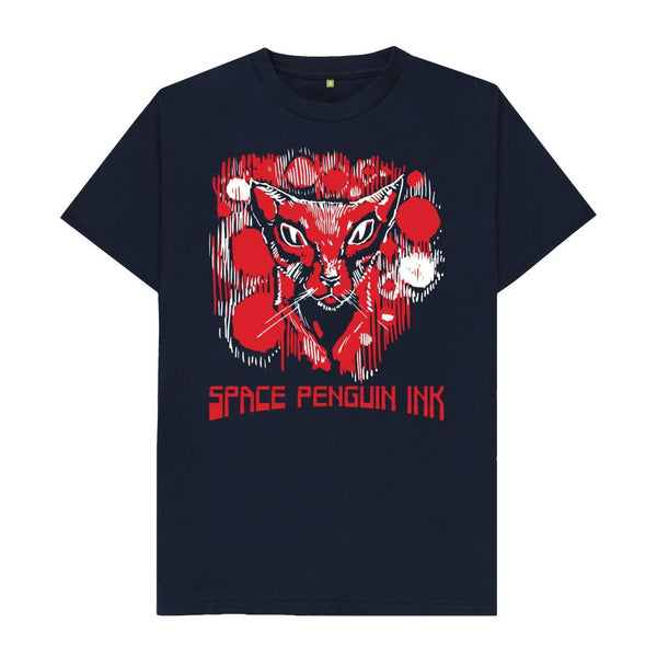Navy Blue Itty Bitty Red Standard Fit Shirt on Dark Colors