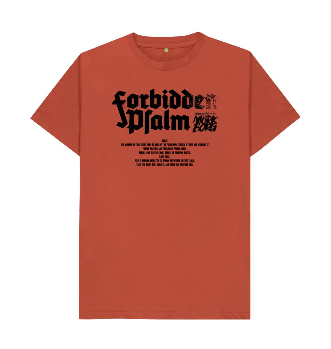 Rust Forbidden Psalm Pay to Win Standard Cut Shirt on Light Colors